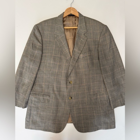 Brooks Brothers Mens Blazer Sport Coat‎ 2 Button Casual Jacket Wool Silk Size 48 - Picture 1 of 12